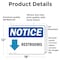 Signmission Restroom (Down Arrow) Sign With Symbol, 18 in W x Rectangle, Vinyl Decal OS-2PACK-NS-D-1218-L-18094 - alternate 6